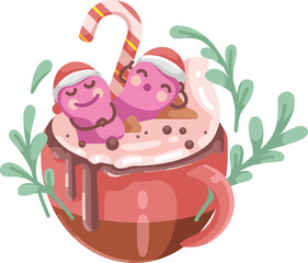 Marshmallows in a hot chocolate mug