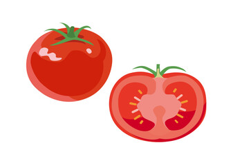 完熟トマトのイラスト