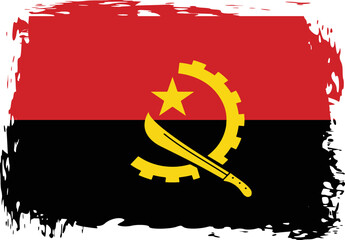 Grunge Angola flag.flag of Angola,banner vector illustration. Vector illustration eps10.