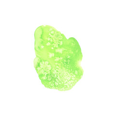 Abstract light green color watercolor stain isolated. Watercolor hand drawn texture for backgrounds, cards, banner