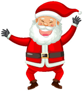 Happy Santa Claus cartoon character