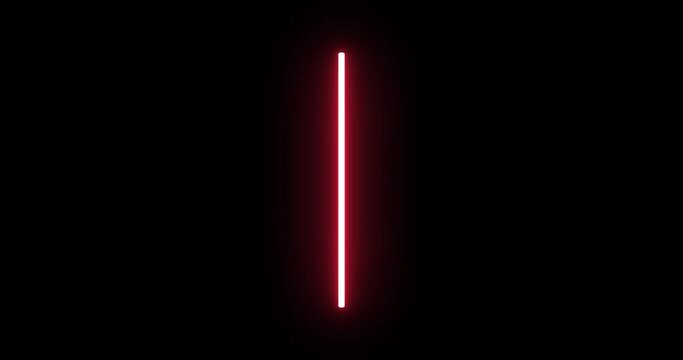 4k Animated Red Lightsaber on Black Background