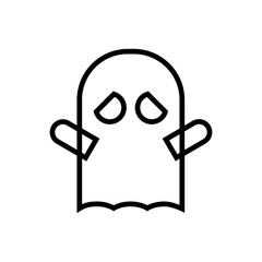 Vector illustration of ghost with lines