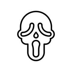 Vector illustration of ghost with lines