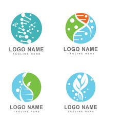 DNA logo illustration vector template