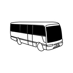 Bus silhouette illustration vector