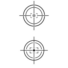 Sniper sight symbol Crosshair target logo vector