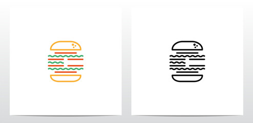 Cheese Burger Letter Logo Design C