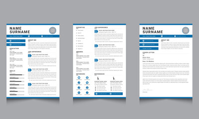 Professional CV, Resume Layout, CV Template 100% Editable vector design