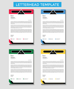 Modern business letterhead template design