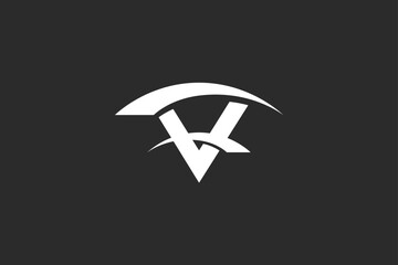 Illustration vector graphic of letter V and bridge. Good for logo