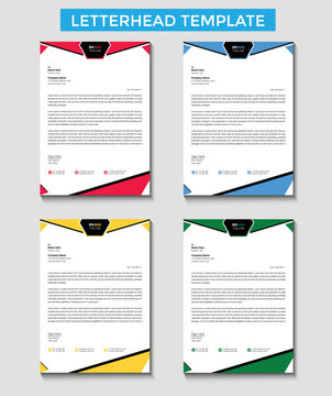 Modern corporate letterhead template design