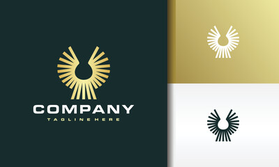wing bird luxury logo
