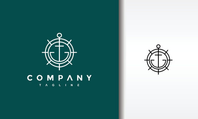 ship rudder anchor logo