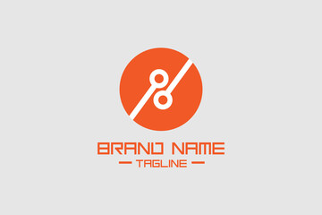 Technology logo company that related to computer and hi-tech data 