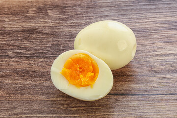 Boiled chicken egg for breakfast