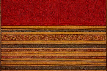 beautiful ethnic and mughal art border and deigns textile digital motif - obrazy, fototapety, plakaty