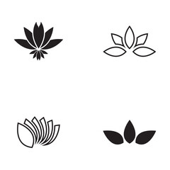 Fototapeta na wymiar Beauty Vector lotus flowers design logo Template icon