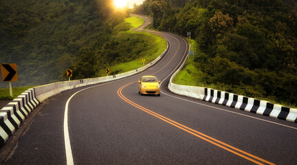 Number three curves road view point of Nan province