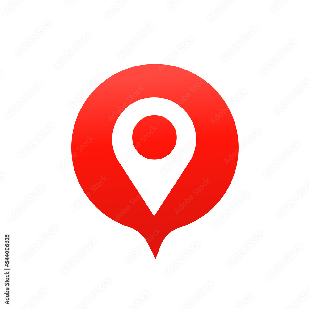 Aufkleber bubble message in the form of a location on a white isolated background. vector illustration