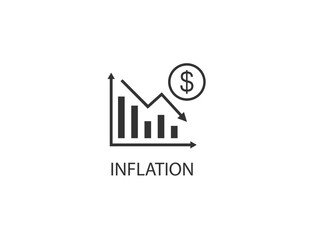 Inflation, money, finance icon. Vector illustration.