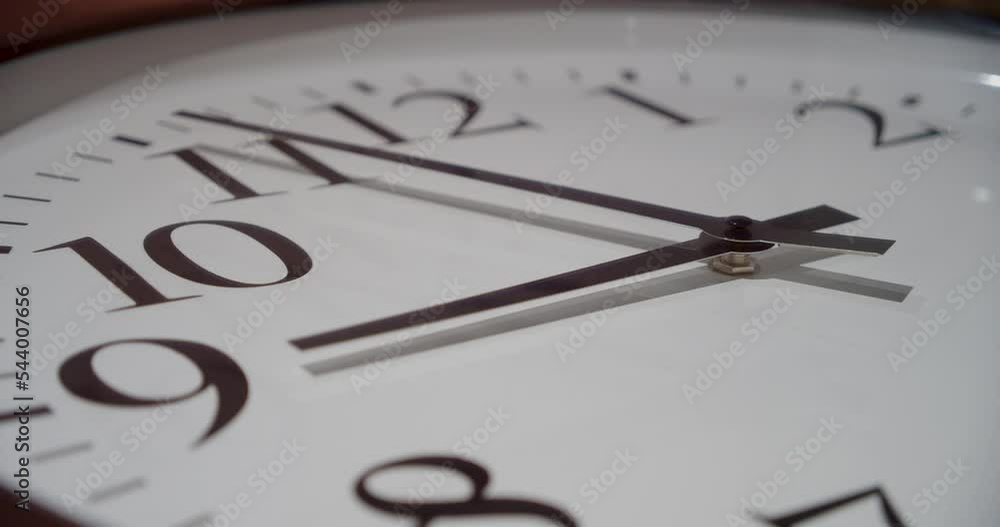 Poster static shot of a clock hand moving in real-time