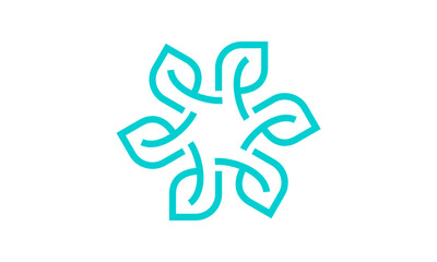 leaf ornament logo template