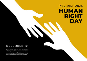 International human right day background celebrated on december 10.