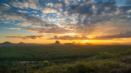 Glasshouse Mountains Queensland, Australia.
sunset.
