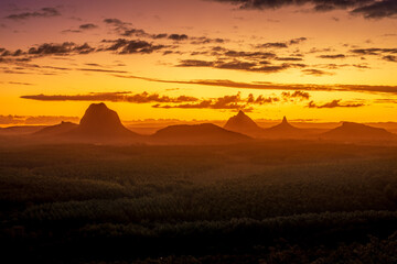 Glasshouse Mountains Queensland, Australia.
sunset.