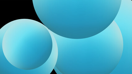 Colorful light blue 3d abstract background with sphere circle. Vector abstract graphic design banner pattern presentation background wallpaper web template.