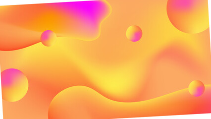 Orange 3d technology background wallpaper with colorful gradient blur. Vector abstract graphic design banner pattern presentation background wallpaper web template.