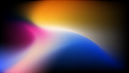 Blurred 3d neon pink and dark blue cyberpunk abstract background. Smooth gradient background template for brochure, poster, banner, flyer and card. Vector illustration.