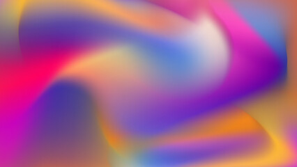 Blurred 3d neon pink and dark blue cyberpunk abstract background. Smooth gradient background template for brochure, poster, banner, flyer and card. Vector illustration.