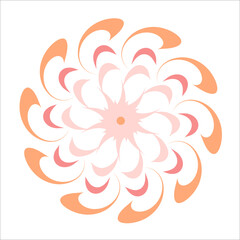 Vector doodle mandala. Round pattern with ornament.