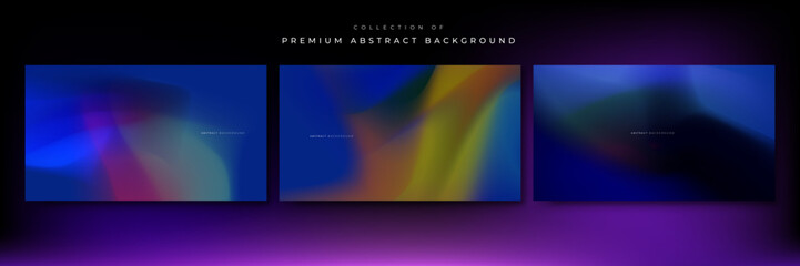 Abstract 3d blurred gradient fluid liquid aurora smooth vector backgrounds with waves for futuristic technology background. Vector abstract graphic design banner pattern presentation wallpaper web.