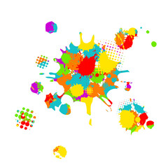 Colored blot object. Vector illustration
