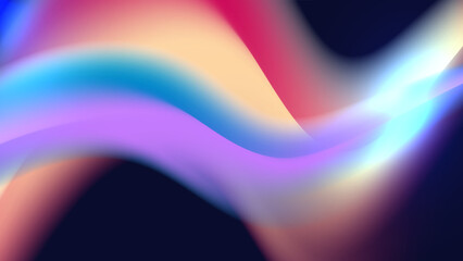 Blurred fluid liquid aurora gradient background with modern abstract technology futuristic neon hologram color patterns. Templates for brochure, poster, banner, flyer and card. Vector illustration.