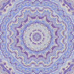 Vector seamless mosaic art pattern. Art background.
