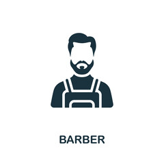 Barber icon. Monochrome simple Barber Shop icon for templates, web design and infographics