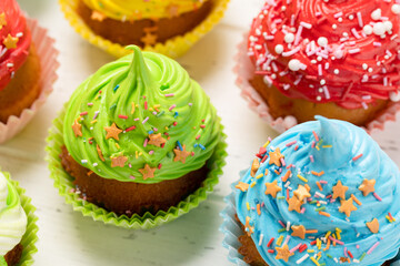 Colorful cupcakes
