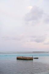 Dhiffushi is the most eastern inhabited island of the Maldives and witnesses the sunrise first in the country. Beautiful sunset scene.