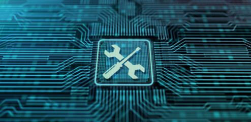 Technical support Customer service concept on virtual screen.