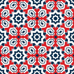 Abstract Patriotic American Colors Pattern