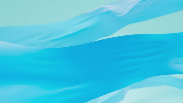 Delicate flowing pastel color silk fabric by wind. Zoom in product. 60fps, 4K, alpha channel