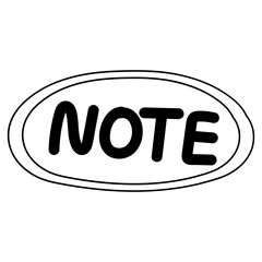 Note typography vector illustration in black and white design