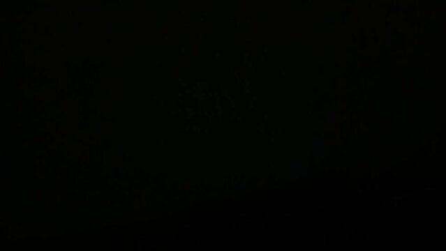 Saint elmo's fire.Lightning strike on airplane cockpit window during flying through thunderstorm clouds. Saint elmo's light. Weather phenomenon in which luminous plasma created by corona discharge. K4
