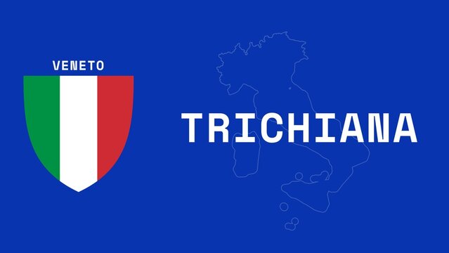 Trichiana: Illustration mit dem Ortsnamen der italienischen Stadt Trichiana in der Region Veneto