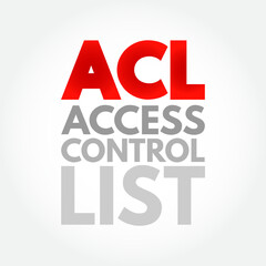 ACL - Access Control List is a list of permissions associated with a system resource, acronym concept background