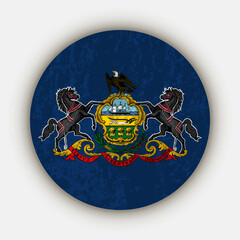 Pennsylvania state flag. Vector illustration.